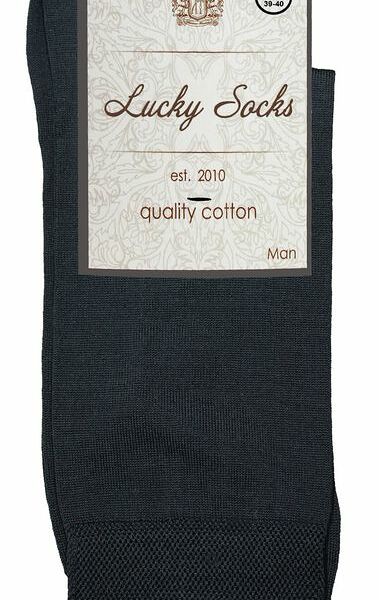 Носки Lucky Socks мужские чёрные р.25 НММ-0001