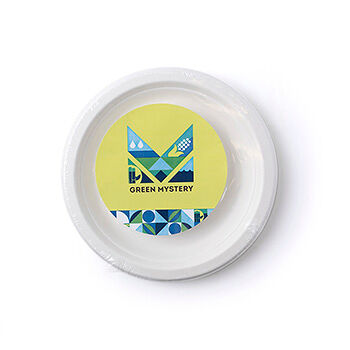 Набор тарелок GREEN MYSTERY круглых из сахарного тростника белые, d172мм, 6шт, Китай