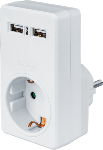 

Адаптер NAVIGATOR 61 699 NAD-USB02-1E-C-WH с заземлением, 1 гнездо, Usb 2.1A