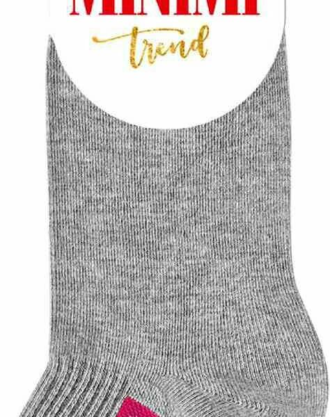 Носки женские MiNiMi Trend 4211 цвет: серый меланж/фуксия размер: 35-38
