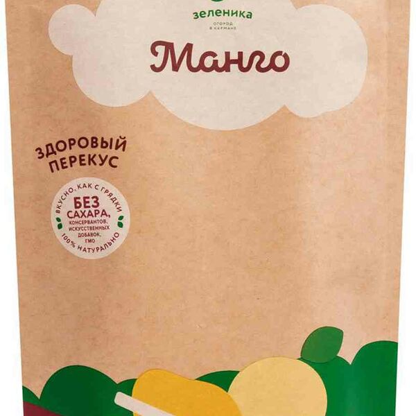 Манго сушёное Зеленика Здоровый перекус
