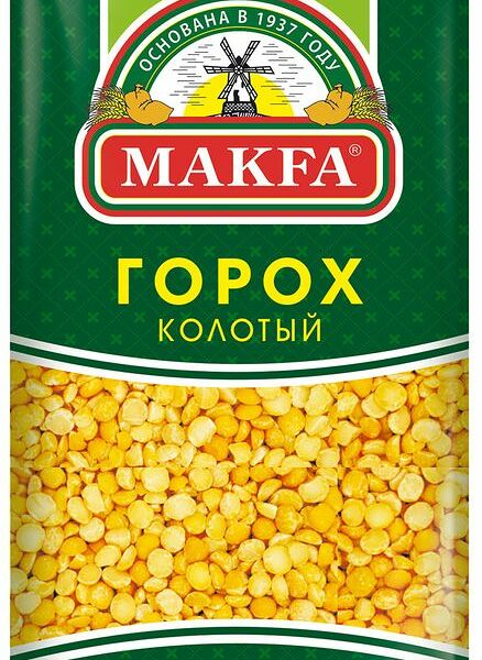 Горох колотый шлифованный Makfa 800г