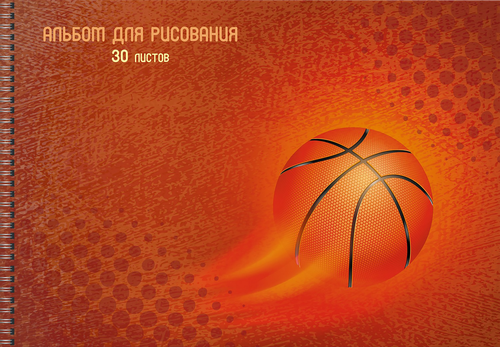 

Альбом для рисования Listoff 30 листов гребень 1 шт в ассортименте