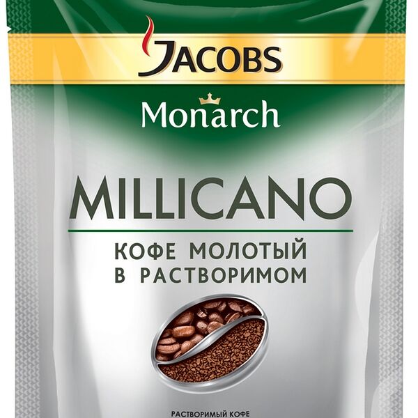 Кофе растворимый с добавлением молотого Jacobs Monarch Millicano 75г