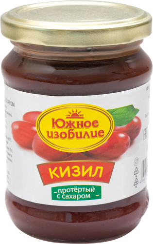 

Кизил ЮЖНОЕ ИЗОБИЛИЕ дробленый с сахаром, 300г