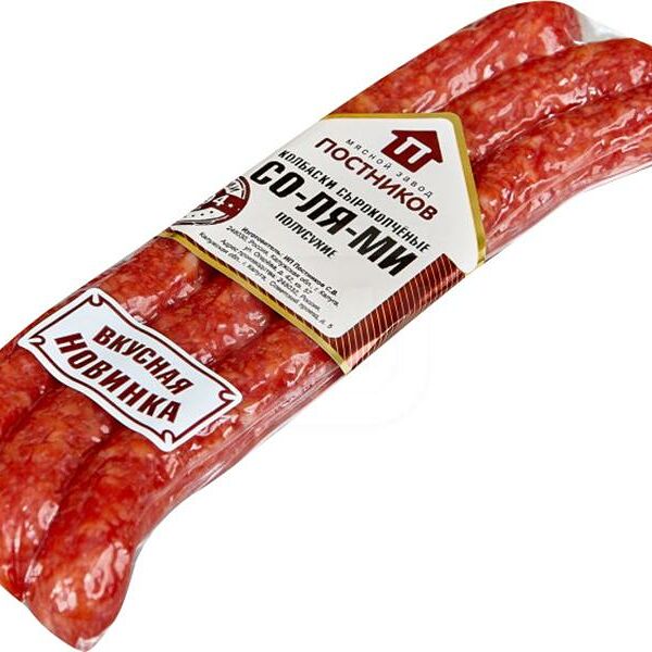 Колбаски Постников Со-Ля-Ми сыро-копченые мини