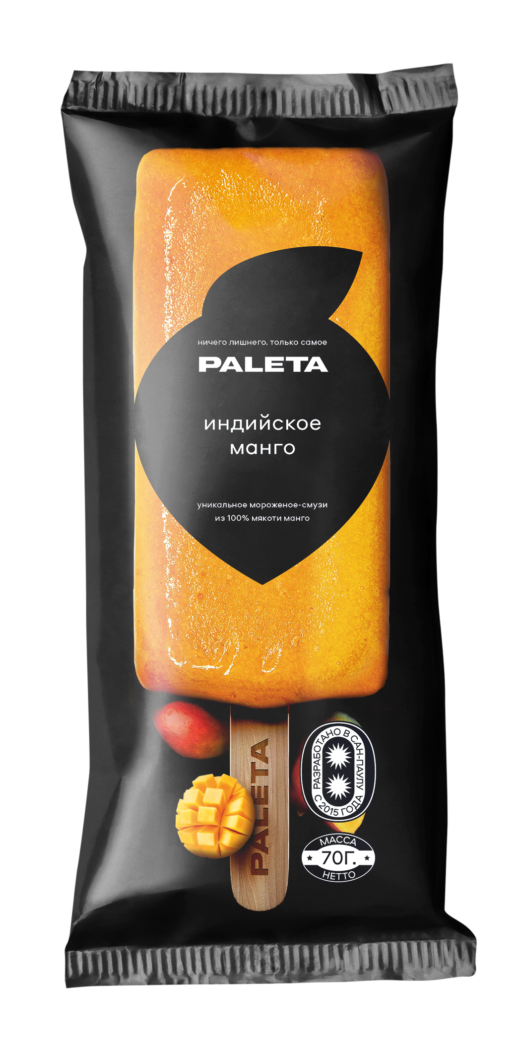 

Мороженое смузи Paleta из мякоти отборного индийского манго 70 г