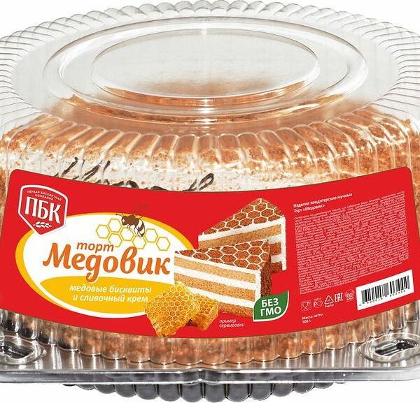 Торт ПБК Медовик, 500г