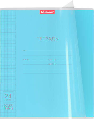 

Тетрадь ErichKrause однотонная с обложкой в клетку 24 листа 1 шт., цвет в ассортименте