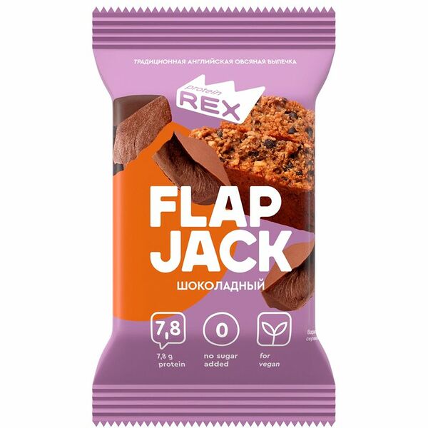ProteinRex протеиновое овсяное печенье FlapJack 15% шоколад 60 г