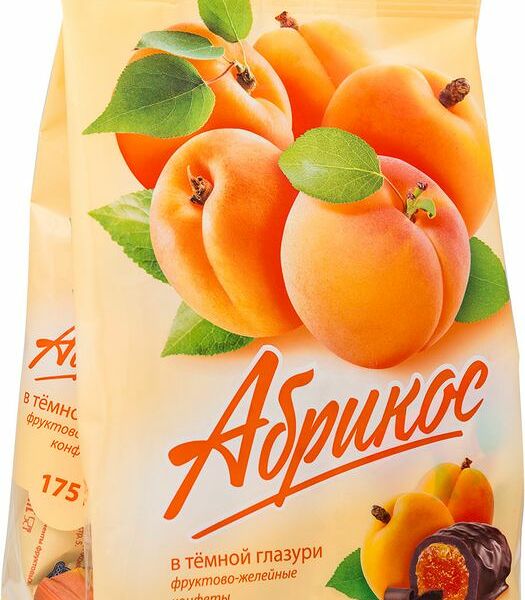 Конфеты фруктово-желейные Good Food Абрикос в тёмной глазури