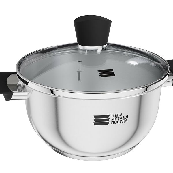 Кастрюля НМП Vivo, 2,8 л, нержавеющая сталь