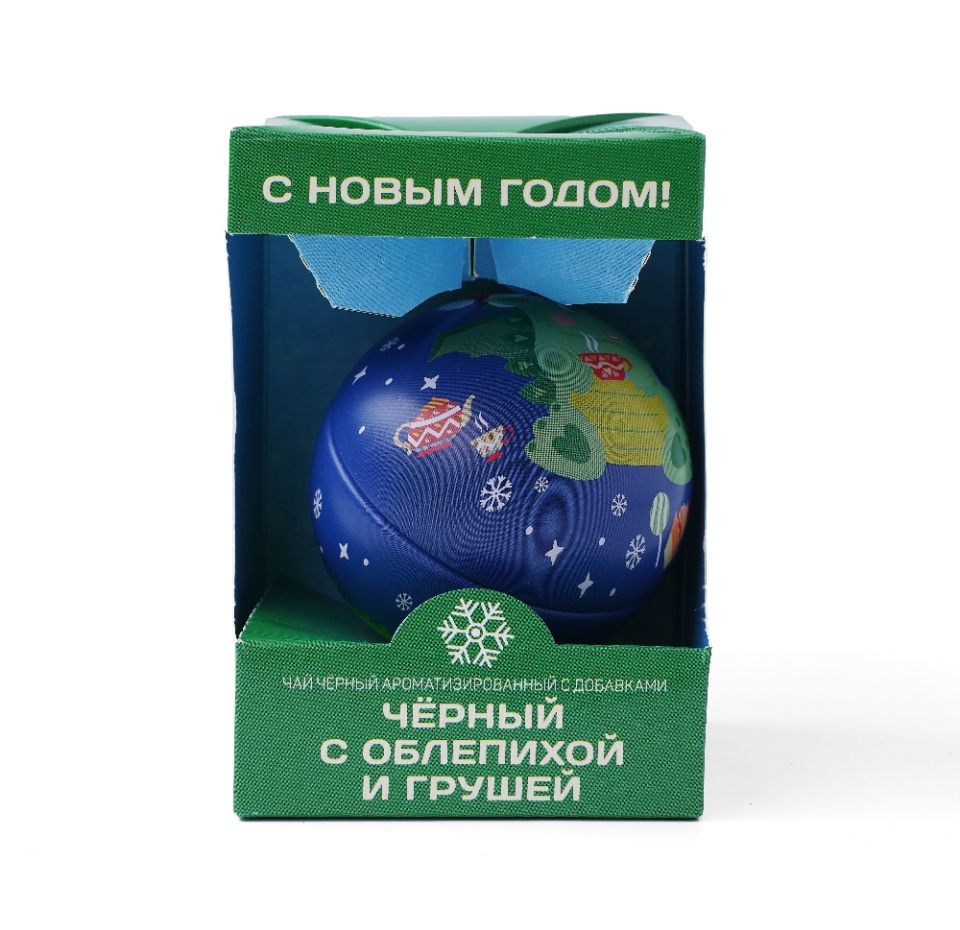 

Чай чёрный с облепихой и грушей в новогоднем шаре, Teaco, 20 г, Россия