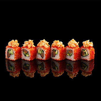 Роллы с лососем и спайси креветкой, 6 шт.