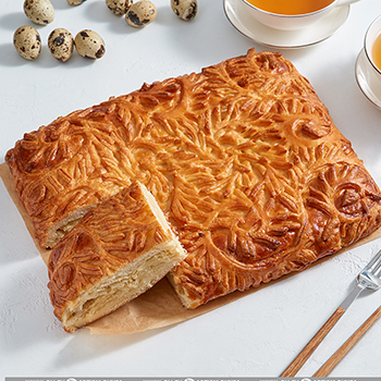 

Пирог с капустой и яйцом, ручной работы, большой, «Азбука вкуса», Россия