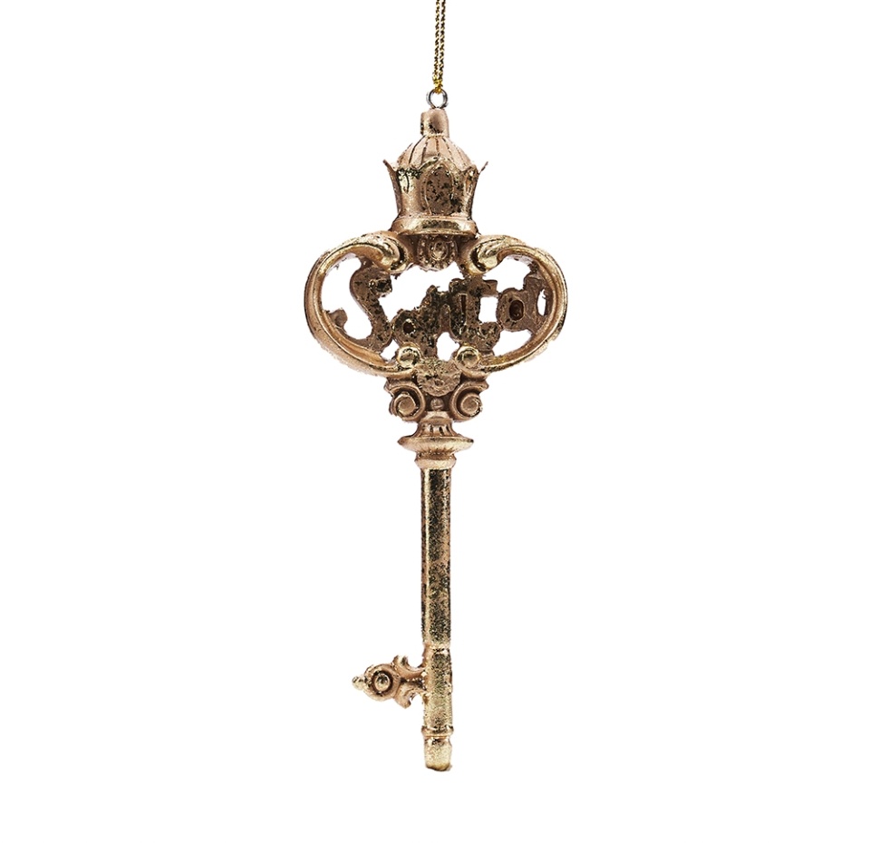 

Игрушка Goodwill для ёлки Ключ Санты золотистый 13 см