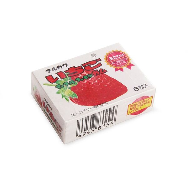 Жевательная резинка Marukawa вкус Клубники шары 6 шт. 8 г 