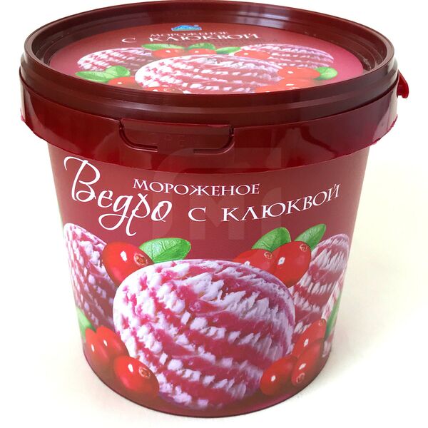 Мороженое Проксима ведерко сливочное ванильное с клюквой