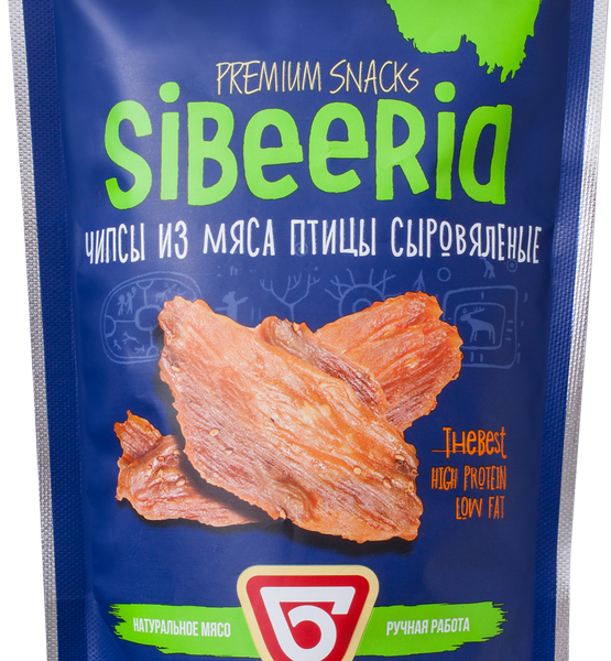 Чипсы сыровяленые из мяса птицы ОМСКИЙ БЕКОН Sibeeria