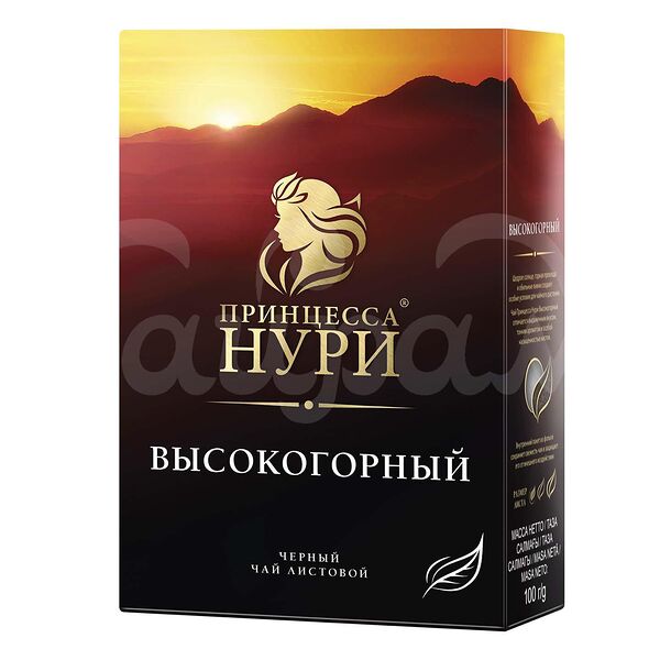 Чай Принцесса Нури 100гр  Высокогорный ВOP HG Черный Листовой