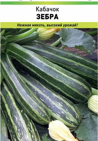 Семена Русский огород Кабачок цуккини Зебра 1.5г