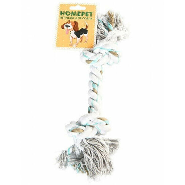 Homepet Игрушка для собак Канат с двумя узлами 27 см