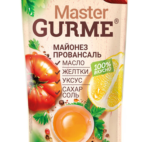 Майонез мастер гурмэ 350 мл 50, 5% провансаль дой-пак