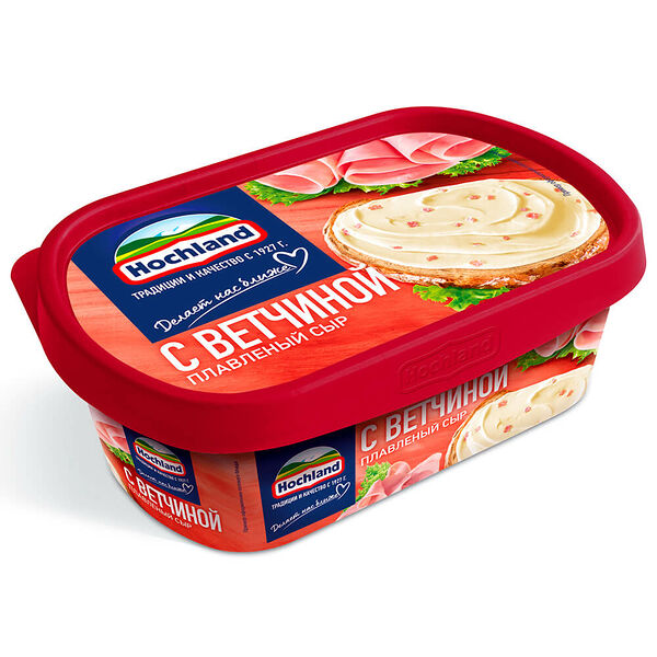 Сыр хохланд 200 г плавленый с ветчиной