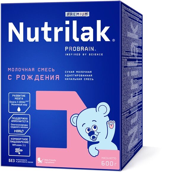 Смесь молочная Nutrilak Premium 1 с рождения 600 г