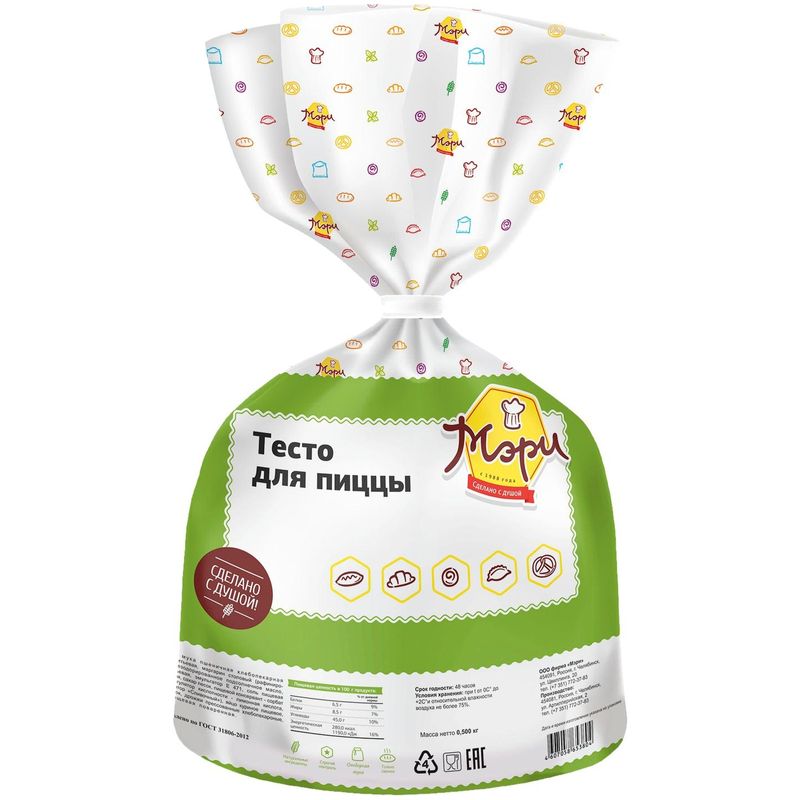 

Тесто Мэри для пиццы охлажденное 500 г