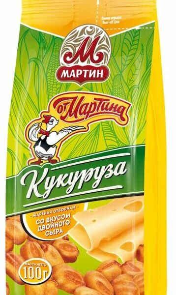 Кукуруза жареная отборная От Мартина со вкусом двойного сыра