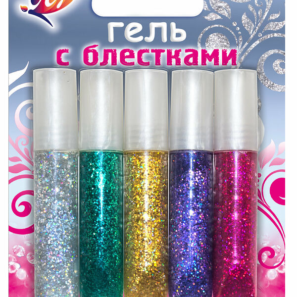 Гель декоративный неоновый в тубах 5 мл ТМ Луч, 5 цветов