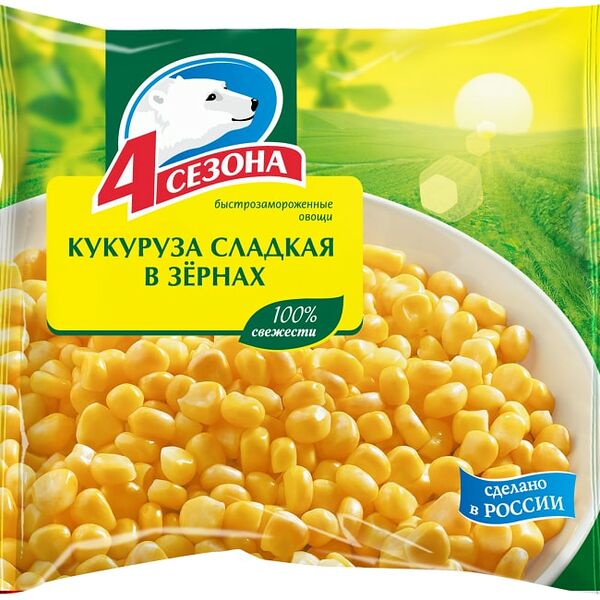 Кукуруза 4 сезона сладкая в зернах 400г