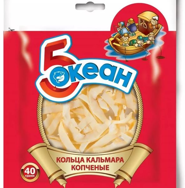 Кольца кальмара 5 океан копченые