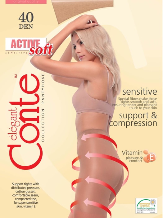 

Колготки женские Conte Elegant Active 40 den bronz 4 размер