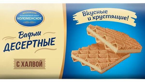 Вафли Коломенское десертные с халвой 90г