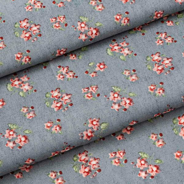 25114 Ткань с принтом 1234-4 'букетик', 50*70см (100% п/э)