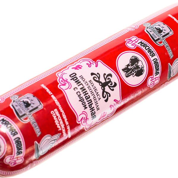 Колбаса МЯСНАЯ ЛАВКА Оригинальная с сыром п/к вес до 400г