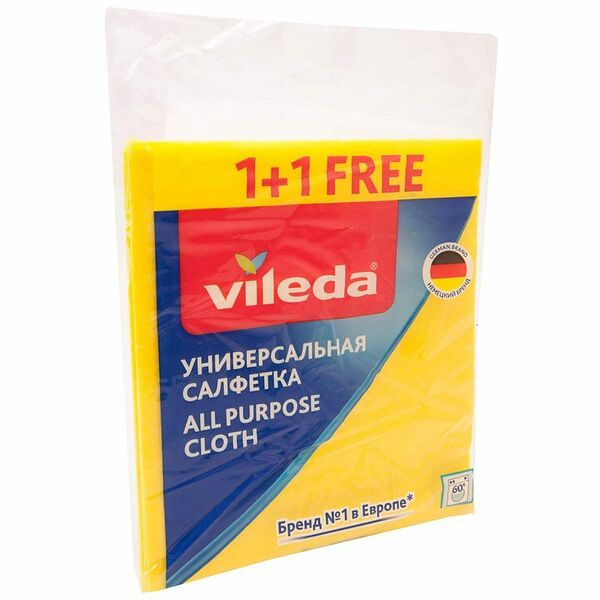 Салфетка Vileda универсальная вискозная 32х38 см 2 шт.