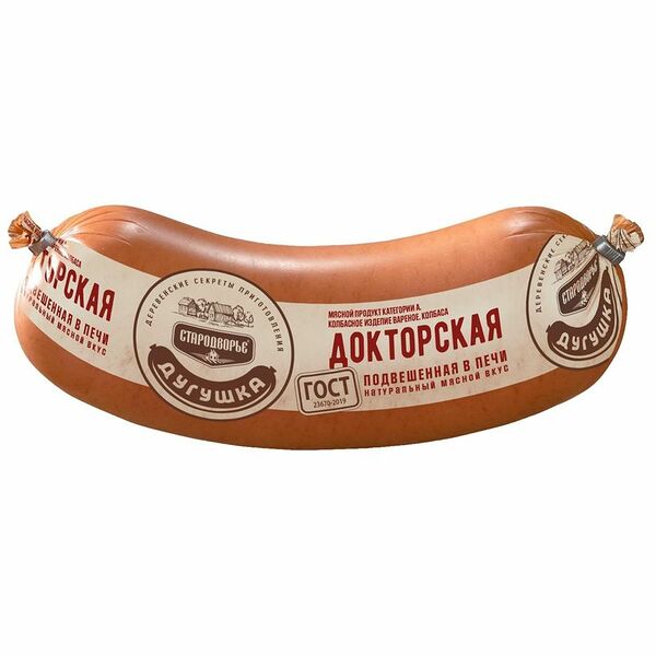 Колбаса вареная Стародворье Дугушка Докторская ГОСТ, 400 г
