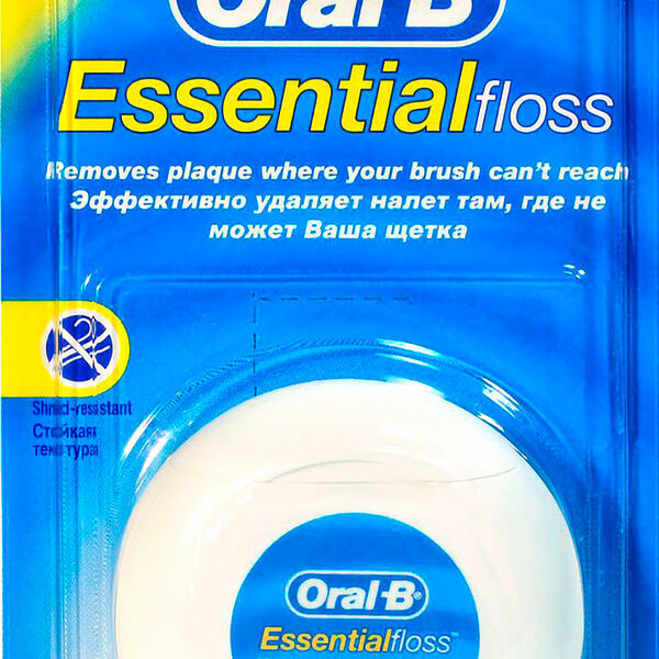 Зубная нить Oral-b EssentialFloss невощеная мятная 50 м