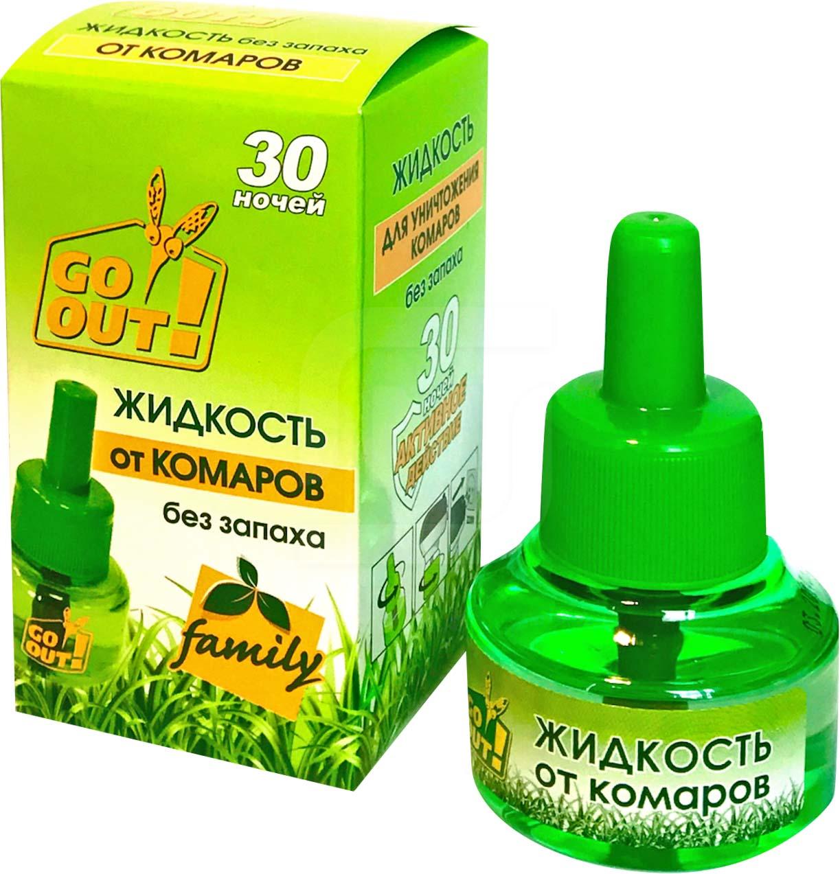 

Жидкость от комаров Go Out! 30 ночей Без запаха