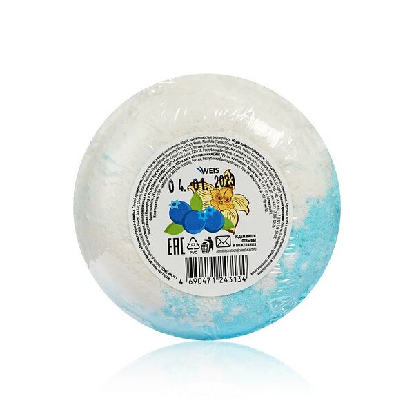 Соль для ванны WEIS Пончик Голубика-ваниль 120 г