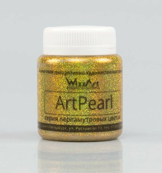 Краска акриловая ArtPearl, голографическое/золото, 80мл Wizzart