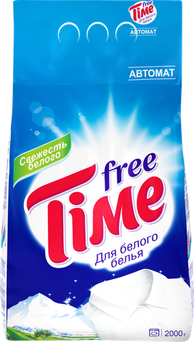 

Стиральный порошок для белого белья Free time автомат 2000 г