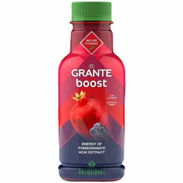 Напиток Grante Boost гранат – экстракт асаи безалкогольный негазированный, 330 мл