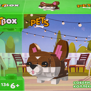 Конструктор KIBOX Корги, 136 деталей, Арт. MUK005