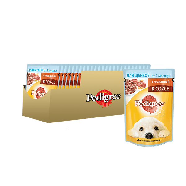Корм для щенков PEDIGREE Говядина конс. 85г (упаковка - 28 шт)