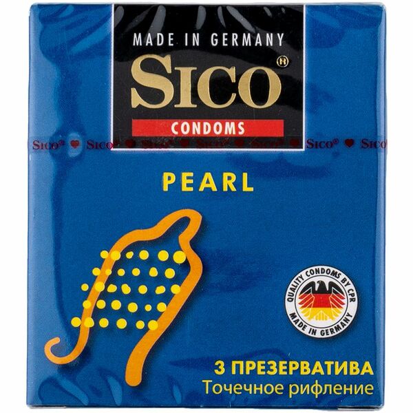 Презервативы с точечным рифлением Sico Pearl, 3 шт.