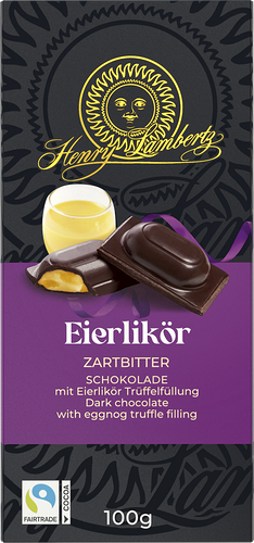 Шоколад темный LAMBERTZ с начинкой яичный ликер и трюфель, 100г